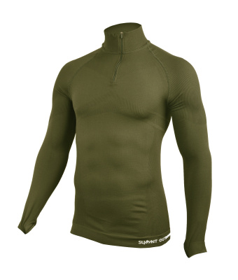 SWEAT COL ZIPPÉ EXTREME LINE VERT OD