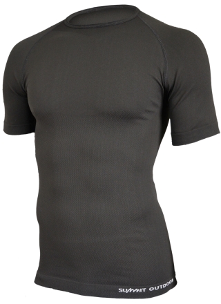 TEE-SHIRT TECHNICAL LINE MANCHES COURTES NOIR