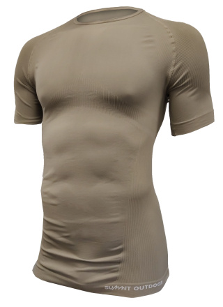 TEE-SHIRT TECHNICAL LINE MANCHES COURTES TAN 