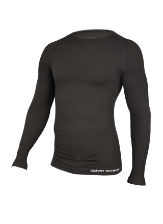 TEE-SHIRT TECHNICAL LINE MANCHES LONGUES NOIR