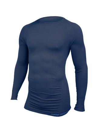 TEE-SHIRT TECHNICAL LINE MANCHES LONGUES BLEU MARINE