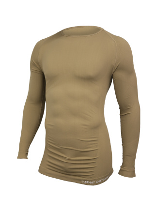 TEE-SHIRT TECHNICAL LINE MANCHES LONGUES  TAN