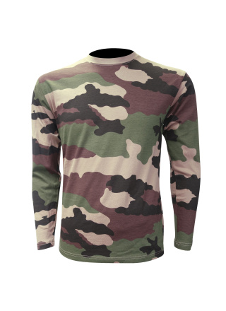 TEE SHIRT MILITAIRE MANCHES LONGUES CAM