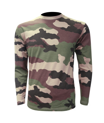 TEE SHIRT MILITAIRE MANCHES LONGUES CAM