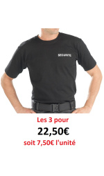 Le PACK de 3 T-SHIRT NOIR SECURITE