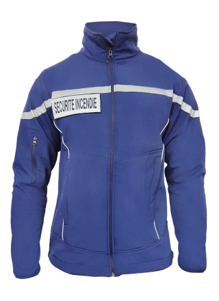 BLOUSON SOFTSHELL SECURITE INCENDIE BLEU