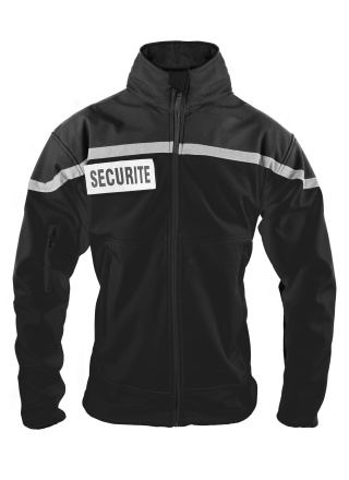 BLOUSON SOFTSHELL SECURITE NOIR