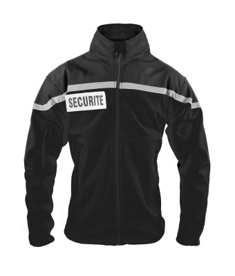 BLOUSON SOFTSHELL SECURITE NOIR